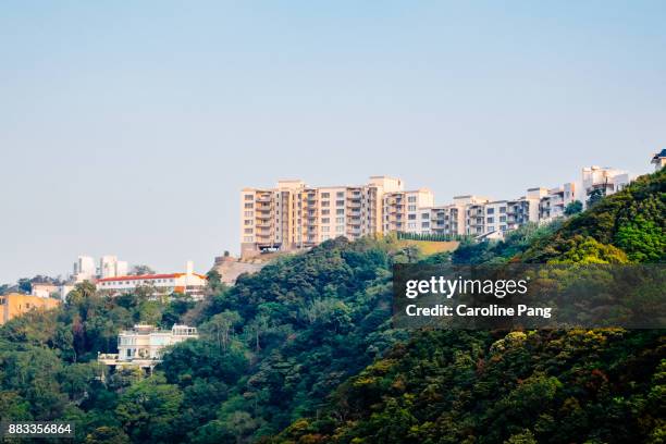 hong kong high end residential properties. - caroline pang stock pictures, royalty-free photos & images