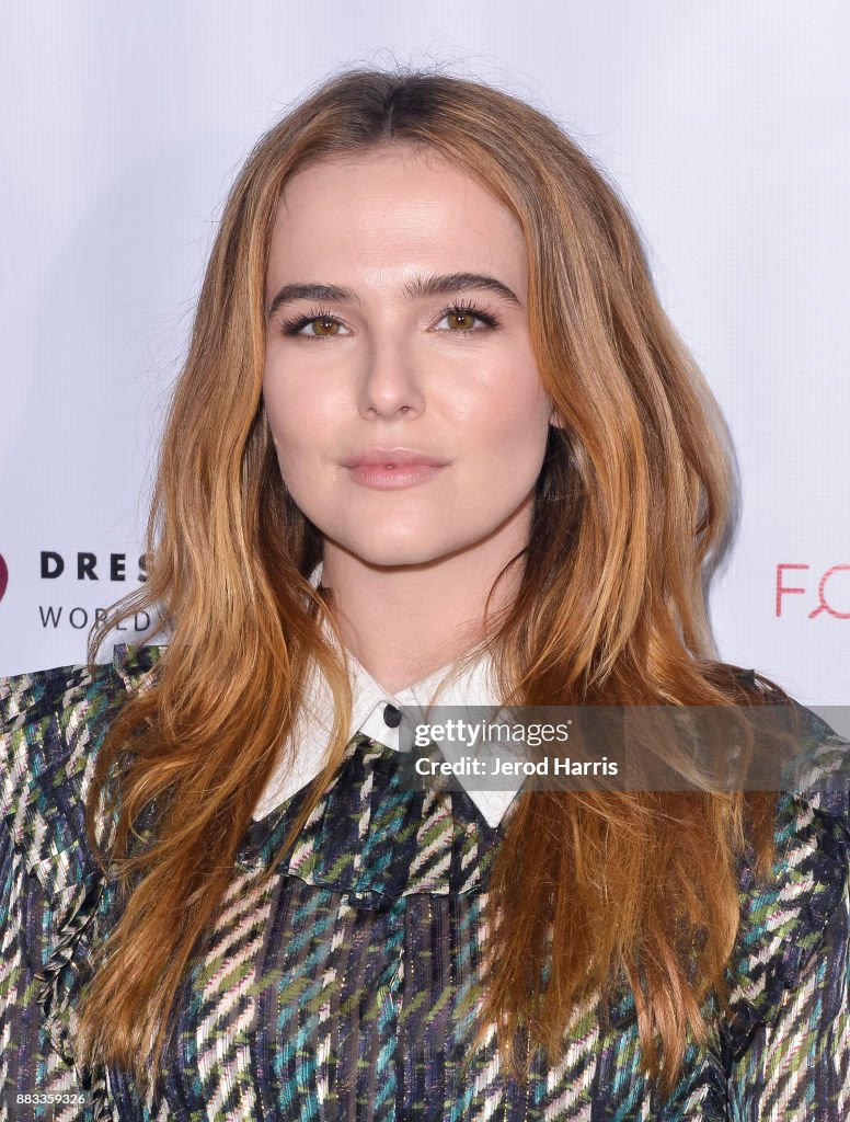 Zoey Deutch attends the Dress For Success Worldwide-West Seventh