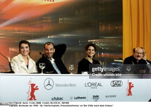 Internationale Filmfestspiele in Berlin Pressekonferenz zum Film "Die Stille nach dem Schuss" von Schlöndorff im Berlinale-Palast v.l.: Nadja Uhl,...