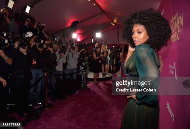 Taraji P. Henson attends Billboard Women In Music 2017 at The Ray Dolby Ballroom at Hollywood & Highland Center on November 30, 2017 in Hollywood,...