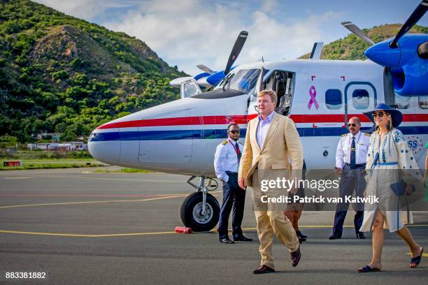 King Willem-Alexander of The Netherlands and Queen Maxima of The Netherlands visit Solar Park and the reconstruction of houses on November 30, 2017...