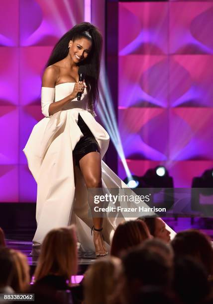 Host Ciara onstage during Billboard Women In Music 2017 at The Ray Dolby Ballroom at Hollywood & Highland Center on November 30, 2017 in Hollywood,...