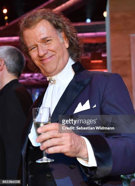 Andre Rieu poses at the tv show 'Heiligabend mit Carmen Nebel' on November 29, 2017 in Munich, Germany. The show will be aired on December 24, 2017.
