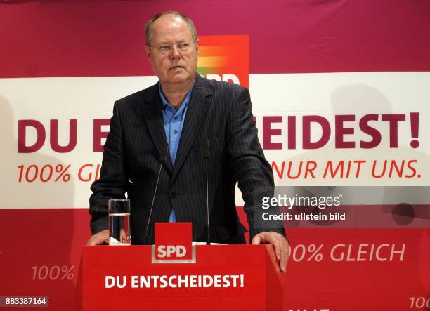Politiker Peer Steinbrück aufgenommen beim CSD Empfang im Willy Brandt Haus in Berlin