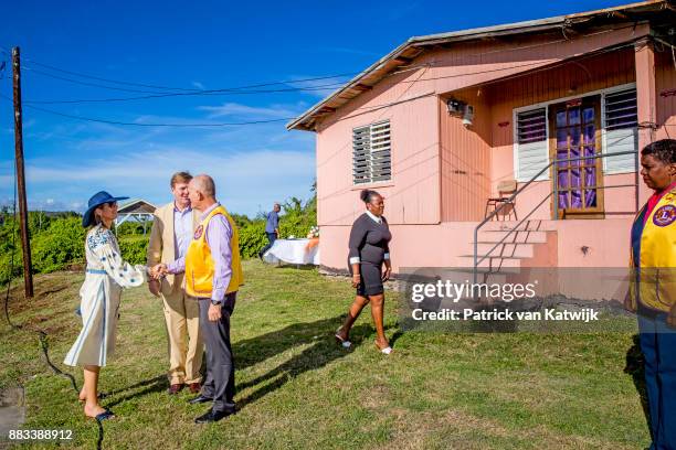 King Willem-Alexander of The Netherlands and Queen Maxima of The Netherlands visit Solar Park and the reconstruction of houses on November 30, 2017...