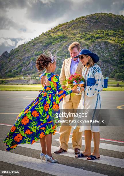 King Willem-Alexander of The Netherlands and Queen Maxima of The Netherlands visit Solar Park and the reconstruction of houses on November 30, 2017...