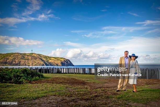 King Willem-Alexander of The Netherlands and Queen Maxima of The Netherlands visit Solar Park and the reconstruction of houses on November 30, 2017...