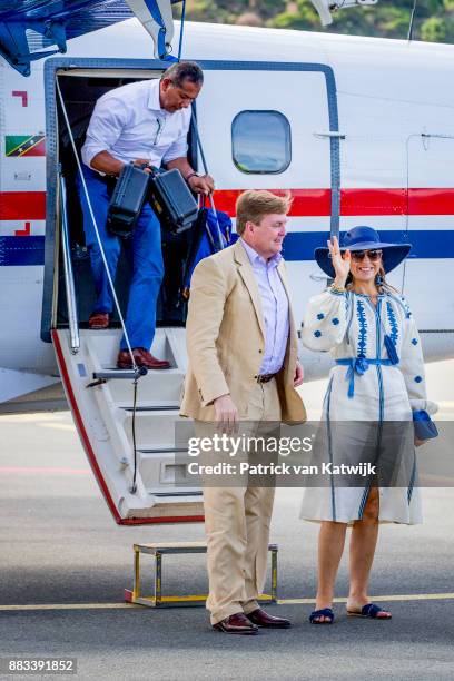 King Willem-Alexander of The Netherlands and Queen Maxima of The Netherlands visit Solar Park and the reconstruction of houses on November 30, 2017...