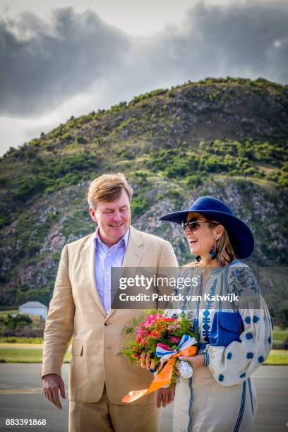 King Willem-Alexander of The Netherlands and Queen Maxima of The Netherlands visit Solar Park and the reconstruction of houses on November 30, 2017...