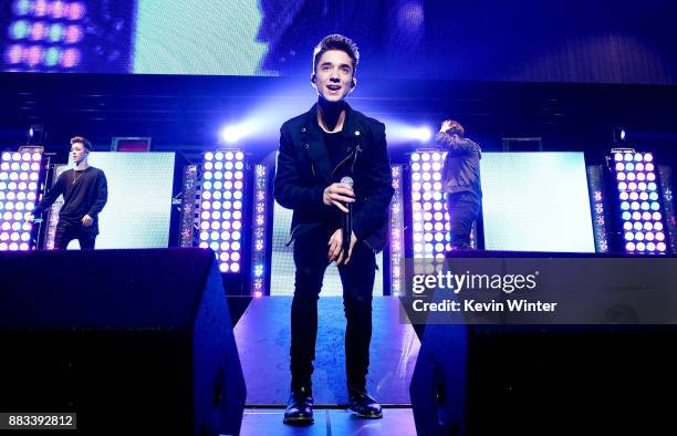 Daniel Seavey of Why Don't We performs onstage at WiLD 94.9's FM's Jingle Ball 2017 Presented by Capital One at SAP Center on November 30, 2017 in...