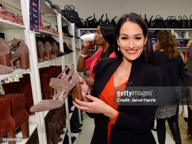Nikki Bella attends the Dress For Success Worldwide-West Seventh Annual Shop For Success Vip Event In Los Angeles on November 30, 2017 in Los...