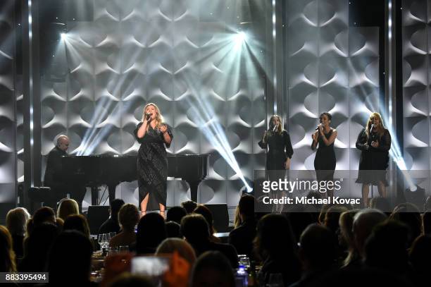 Honoree Kelly Clarkson performs onstage Billboard Women In Music 2017 at The Ray Dolby Ballroom at Hollywood & Highland Center on November 30, 2017...