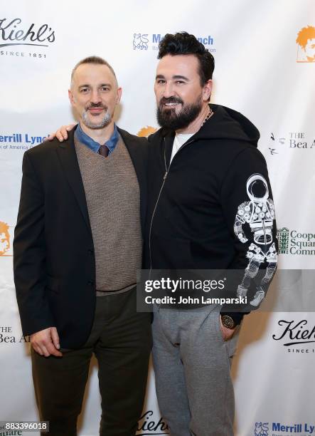 Karl Siciliano and the President of Kiehl's Chris Salgardo attends The Bea Arthur Residence Building dedication on November 30, 2017 in New York City.