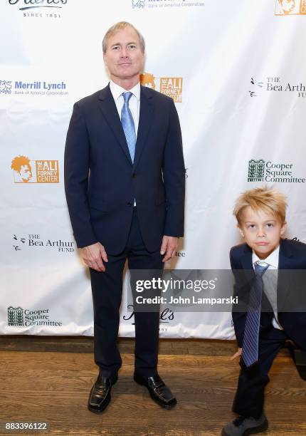 Matthew Saks and Brody Saks attend The Bea Arthur Residence Building dedication on November 30, 2017 in New York City.