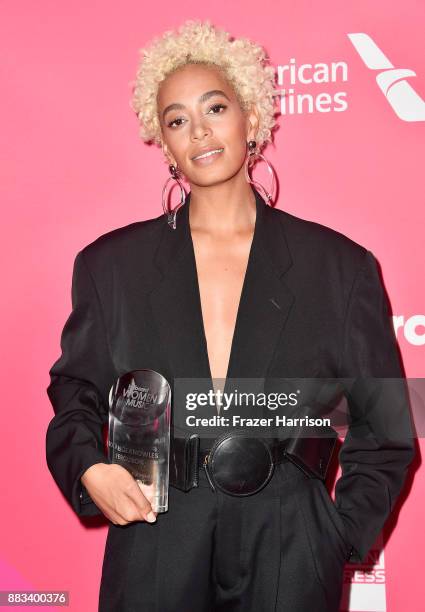 Solange Knowles attends Billboard Women In Music 2017 at The Ray Dolby Ballroom at Hollywood & Highland Center on November 30, 2017 in Hollywood,...