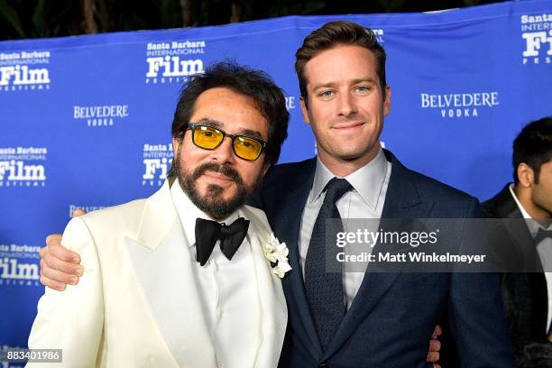 Executive Director Roger Durling and Armie Hammer attend the Santa Barbara International Film Festival honors Judi Dench with the annual Kirk Douglas...
