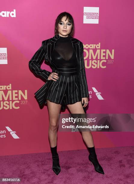 Singer Daya arrives at Billboard Women In Music 2017 at The Ray Dolby Ballroom at Hollywood & Highland Center on November 30, 2017 in Hollywood,...