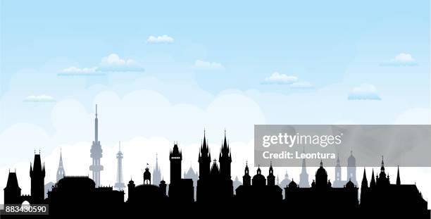 prague (all buildings are moveable and complete) - staromestske namesti stock illustrations