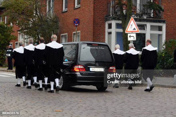 Schmidt, Hannelore 'Loki' - Teacher, Botanist, Germany - hearse during funeral service in Hamburg, Germany