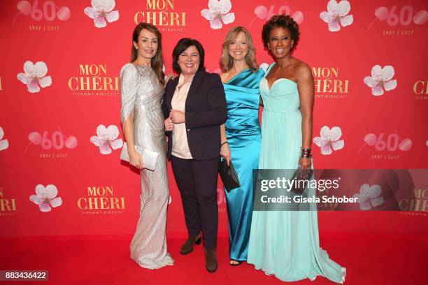 Sabrina Staubitz, Vera IntVeen, Nicole Noevers and Arabella Kiesbauer during the Mon Cheri Barbara Tag at Postpalast on November 30, 2017 in Munich,...