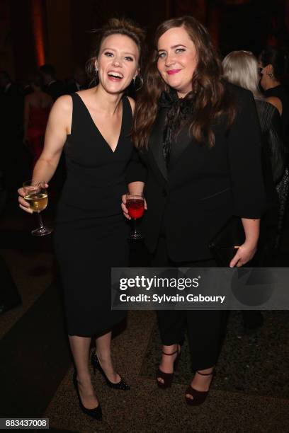 Kate McKinnon and Aidy Bryant attend The 2017 Museum Gala at American Museum of Natural History on November 30, 2017 in New York City.