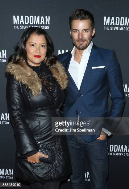 Keytt Lundqvist and model Alex Lundqvist attend the "Maddman: The Steve Madden Story" New York premiere at iPic Theater on November 30, 2017 in New...