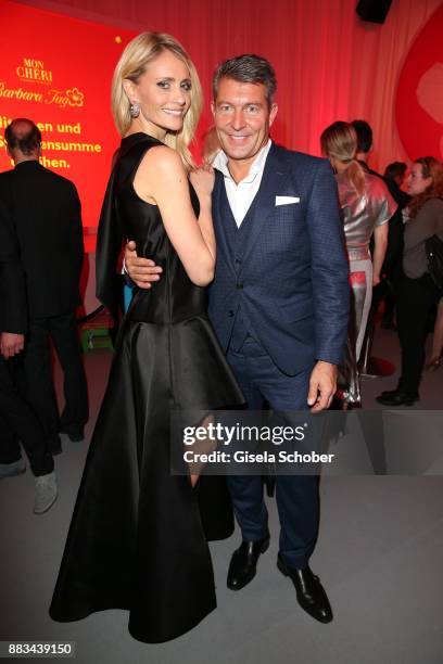 Yfke Sturm, wearing earrings by jeweler Thomas Jirgens, Juwelenschmiede during the Mon Cheri Barbara Tag at Postpalast on November 30, 2017 in...