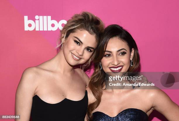 Singer Selena Gomez and actress Francia Raisa arrive at Billboard Women In Music 2017 at The Ray Dolby Ballroom at Hollywood & Highland Center on...