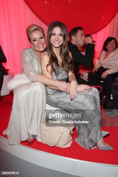 Claudia Effenberg and her daughter Lucia Strunz during the Mon Cheri Barbara Tag at Postpalast on November 30, 2017 in Munich, Germany.