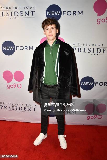 Actor Aiden Alexander attends the premiere for Go90's "Mr. Student Body President" at TCL Chinese 6 Theatres on November 30, 2017 in Hollywood,...