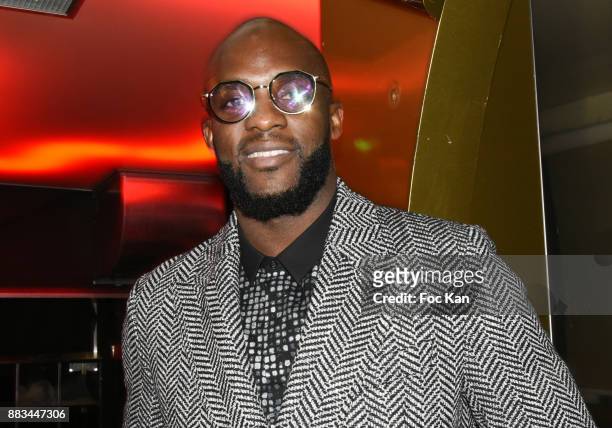 Footballer Momo Sissoko attends 'Les Diamants de L'Orient' Nadia Toure Streetwear Fashion Show at VIP Room Theater Club on November 30, 2017 in...