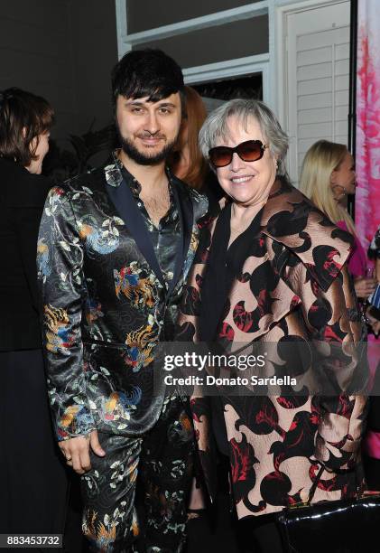 Brad Walsh and Kathy Bates attend Christian Siriano's celebration of the launch of his new book "Dresses To Dream About" in Los Angeles at Chateau...