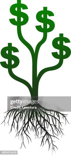 growing dollars - value creation stock illustrations