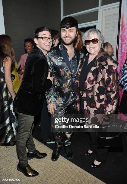 Kathy Bates , Brad Walsh and Christian Siriano celebrate the launch of Siriano's new book "Dresses To Dream About" in Los Angeles at Chateau Marmont...