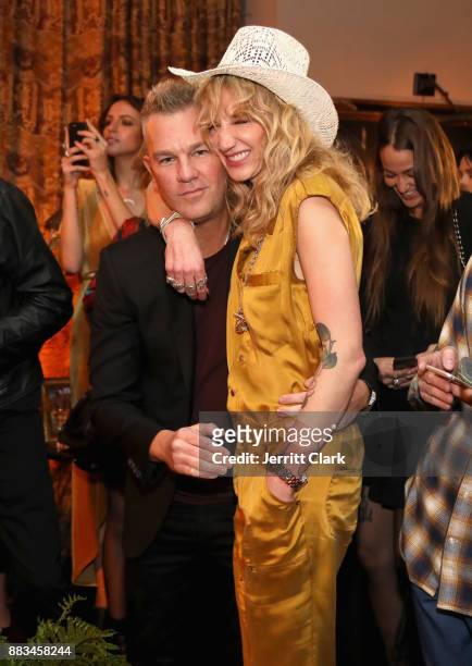 Josh Reed and Founder, LAND of distraction, Danita Short at the LAND of distraction Launch Party at Chateau Marmont on November 30, 2017 in Los...