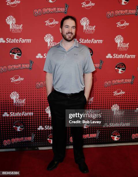 Pro bowler Sean Rash attends the State Farm Chris Paul PBA Celebrity Invitational at the Bowlero Woodlands on November 30, 2017 in The Woodlands,...