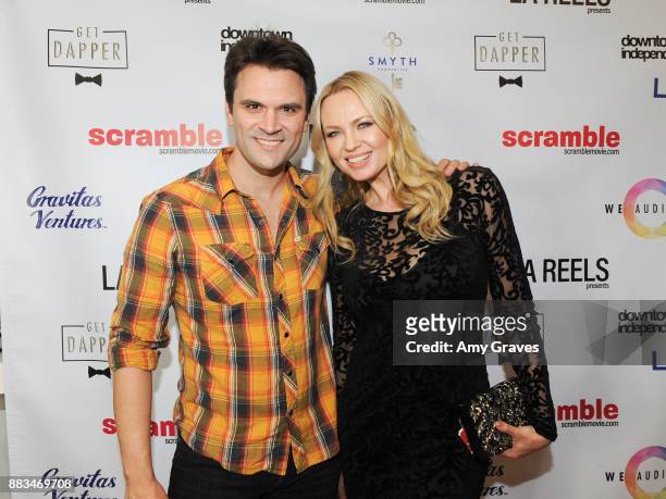 Kash Hovey and Irina Voronina attend the "Scramble" Feature Film Worldwide Premiere on November 30, 2017 in Los Angeles, California.
