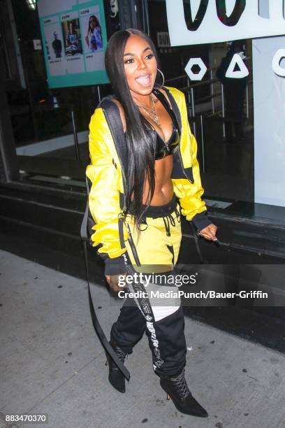 Ashanti is seen on November 30, 2017 in New York City.