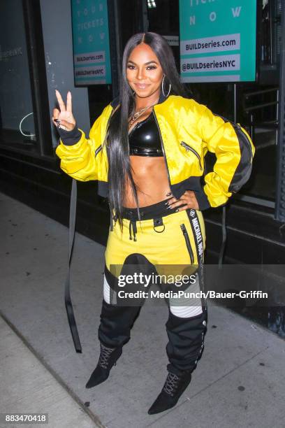 Ashanti is seen on November 30, 2017 in New York City.