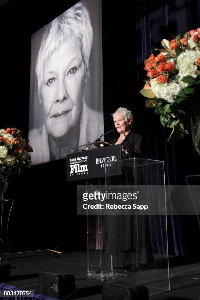 Dame Judi Dench accepts award at Santa Barbara International Film Festival Kirk Douglas Award of Excellence Dinner sponsored by Belvedere Vodka...