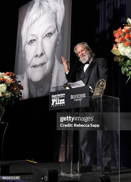 Jeff Bridges presents award at Santa Barbara International Film Festival Kirk Douglas Award of Excellence Dinner sponsored by Belvedere Vodka...
