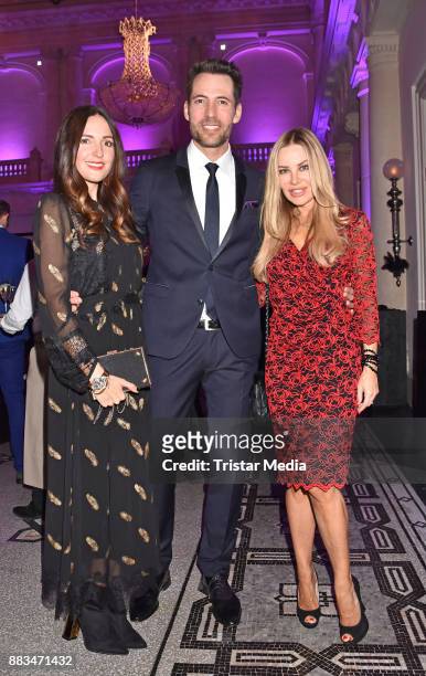 Johanna Klum, Alexander Mazza and Xenia Seeberg attend the exhibition opening 'Sound of Passion' at Hotel De Rome on November 30, 2017 in Berlin,...