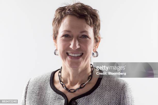 Inga Beale, chief executive officer of Lloyd's of London, poses for a photograph a following Bloomberg Television interview in London, U.K., on...