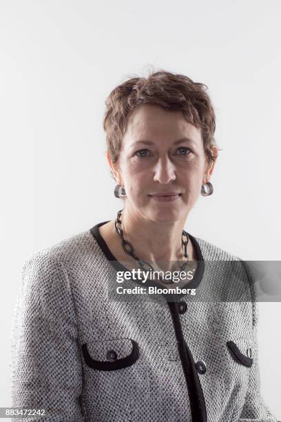 Inga Beale, chief executive officer of Lloyd's of London, poses for a photograph following a Bloomberg Television interview in London, U.K., on...