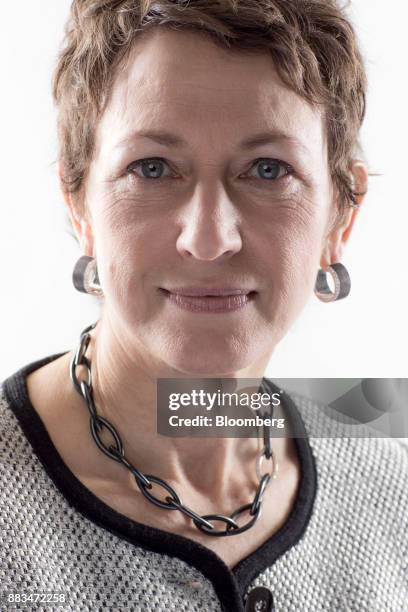 Inga Beale, chief executive officer of Lloyd's of London, poses for a photograph following a Bloomberg Television interview in London, U.K., on...