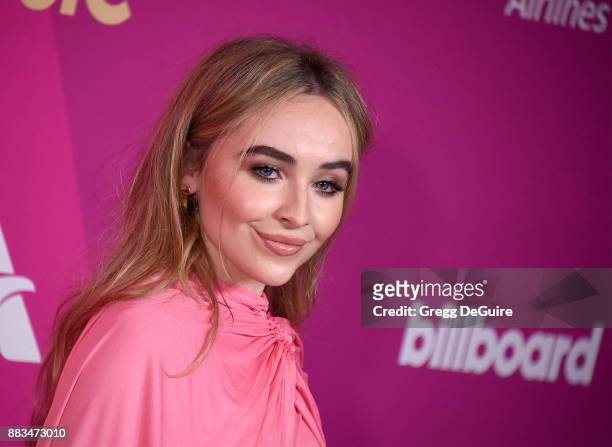 Sabrina Carpenter arrives at the Billboard Women In Music 2017 at The Ray Dolby Ballroom at Hollywood & Highland Center on November 30, 2017 in...