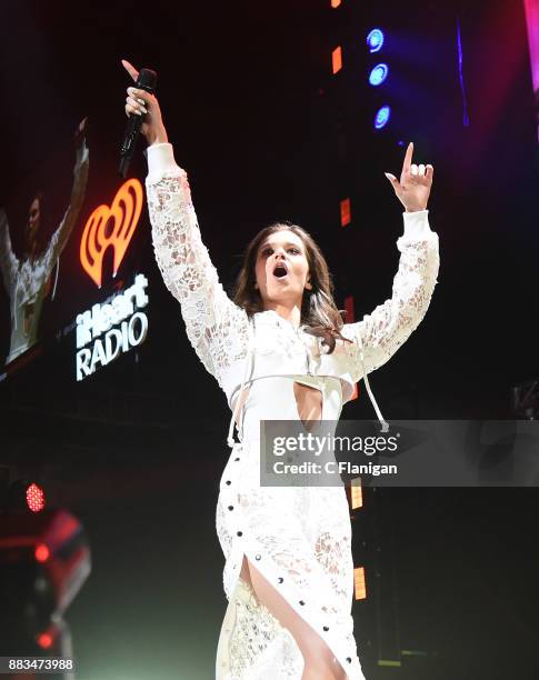 Hailee Steinfeld performs during the 2017 WiLD 94.9 FM iHeartRadio Jingle Ball at SAP Center on November 30, 2017 in San Jose, California.