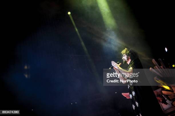Michele Salvemini, better known as performs live on stage during 709 Prisoner Tour 2017 at Palamottomatica 2017, Rome, Italy on 29 November 2017.