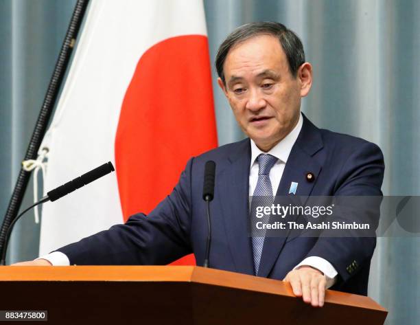 Chief Cabinet Secretary Yoshihide Suga announces that Crown Prince Naruhito would become emperor on May 1 based on recommendations made in a meeting...