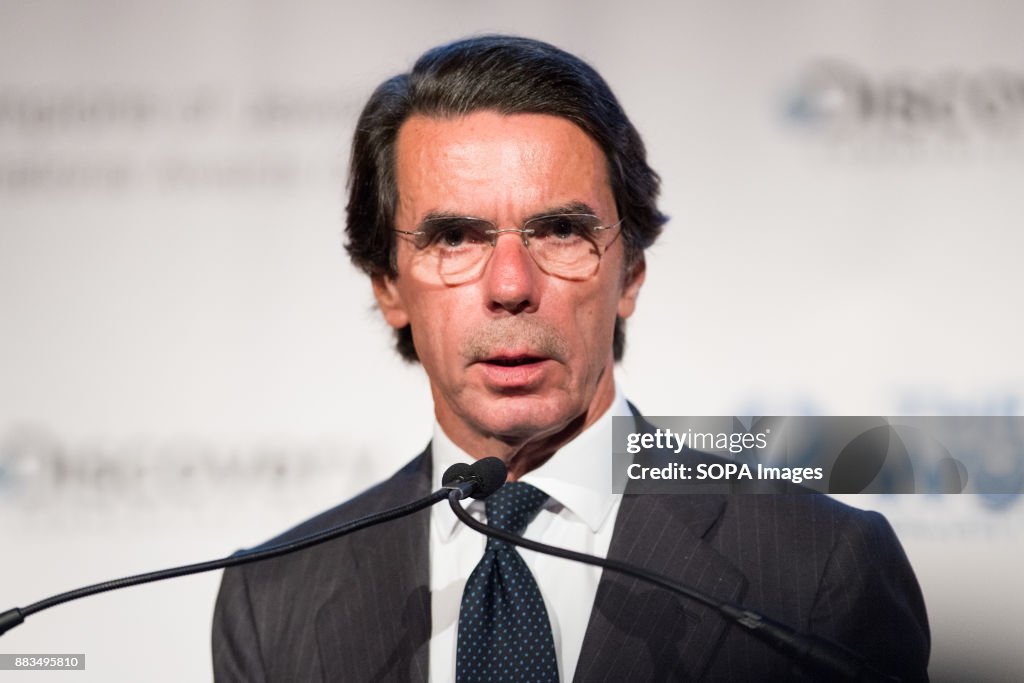 Aznar Edad Jose Maria Aznar, Former Prime Minister of Spain, speaking at the ...